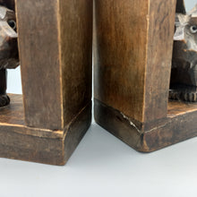 Load image into Gallery viewer, 1950s German Black Forest Carved Wood Pair Scottie Dog Bookends
