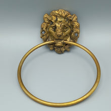 Load image into Gallery viewer, Vintage Copper coloured Lion Head Towel Ring
