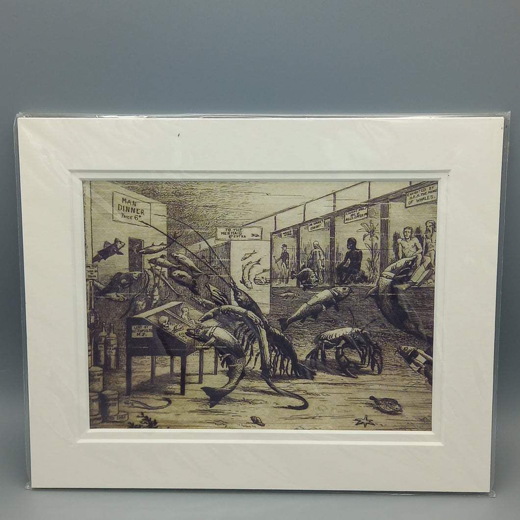 Mounted Print of Frank Paton Submarine Satire