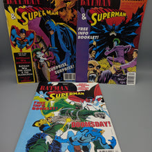 Load image into Gallery viewer, 3 x DC Fleetway Batman &amp; Superman Comics 1994 Nos 1-3
