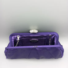 Load image into Gallery viewer, Monsoon Purple Evening bag with diamante clasp
