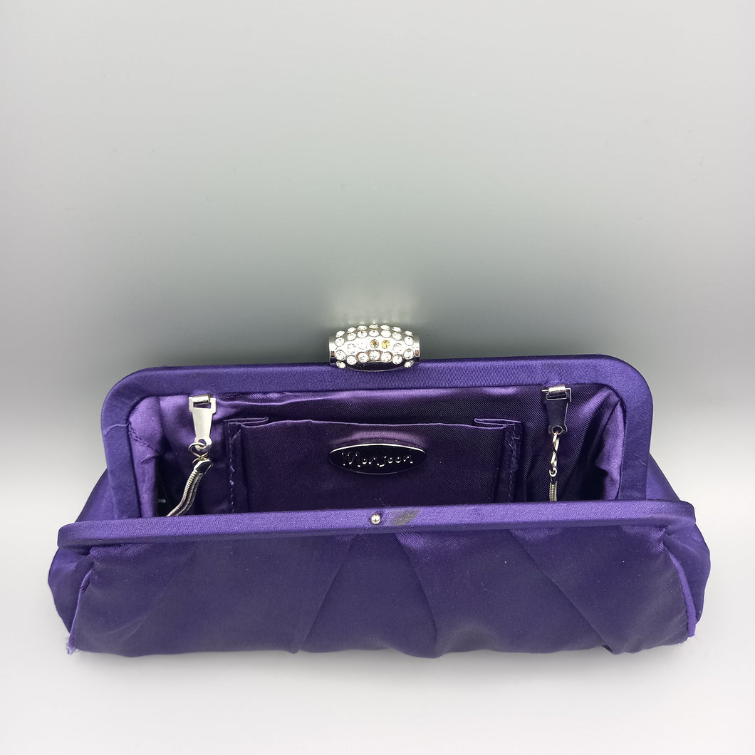 Monsoon Purple Evening bag with diamante clasp