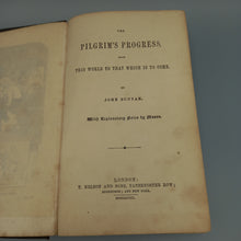 Load image into Gallery viewer, Antique Pilgrims Progress Hardback Book by John Bunyan printed 1858
