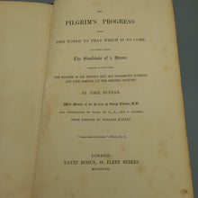 Load image into Gallery viewer, Antique 1857 Pilgrims Progress by John Bunyan hardback book
