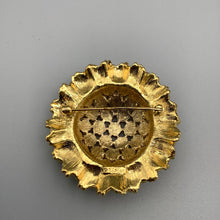 Load image into Gallery viewer, Vintage Monet Sunflower Gold tone Brooch
