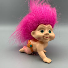 Load image into Gallery viewer, Applause Troll 3&quot; tall Crawling Baby 1991
