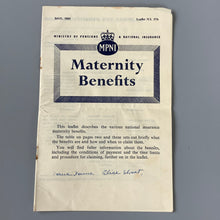 Load image into Gallery viewer, British Maternity Benefits 1963 Brochure
