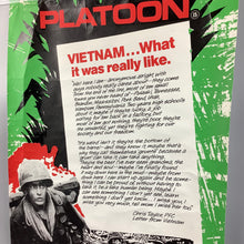 Load image into Gallery viewer, RARE - 1986 Platoon Letter from Vietnam Original Film Poster
