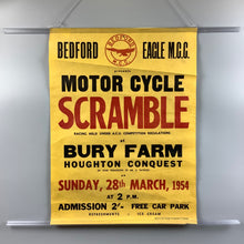 Load image into Gallery viewer, 1954 Motorcycle Scramble Event Original Rare Poster
