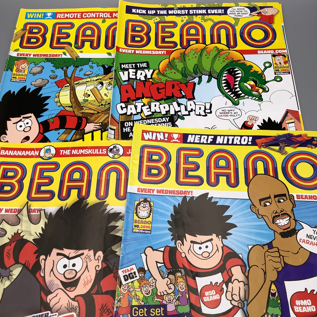 Beano Comic 4 x Magazine Bundle D Aug - Sept 2017