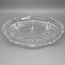 Load image into Gallery viewer, Large Oval Pressed Glass Tray 1950s -12
