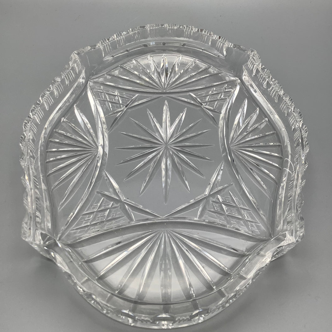 Large Oval Pressed Glass Tray 1950s -12