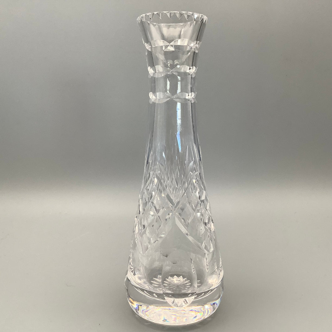 Small Crystal Cut Glass Vase - 19