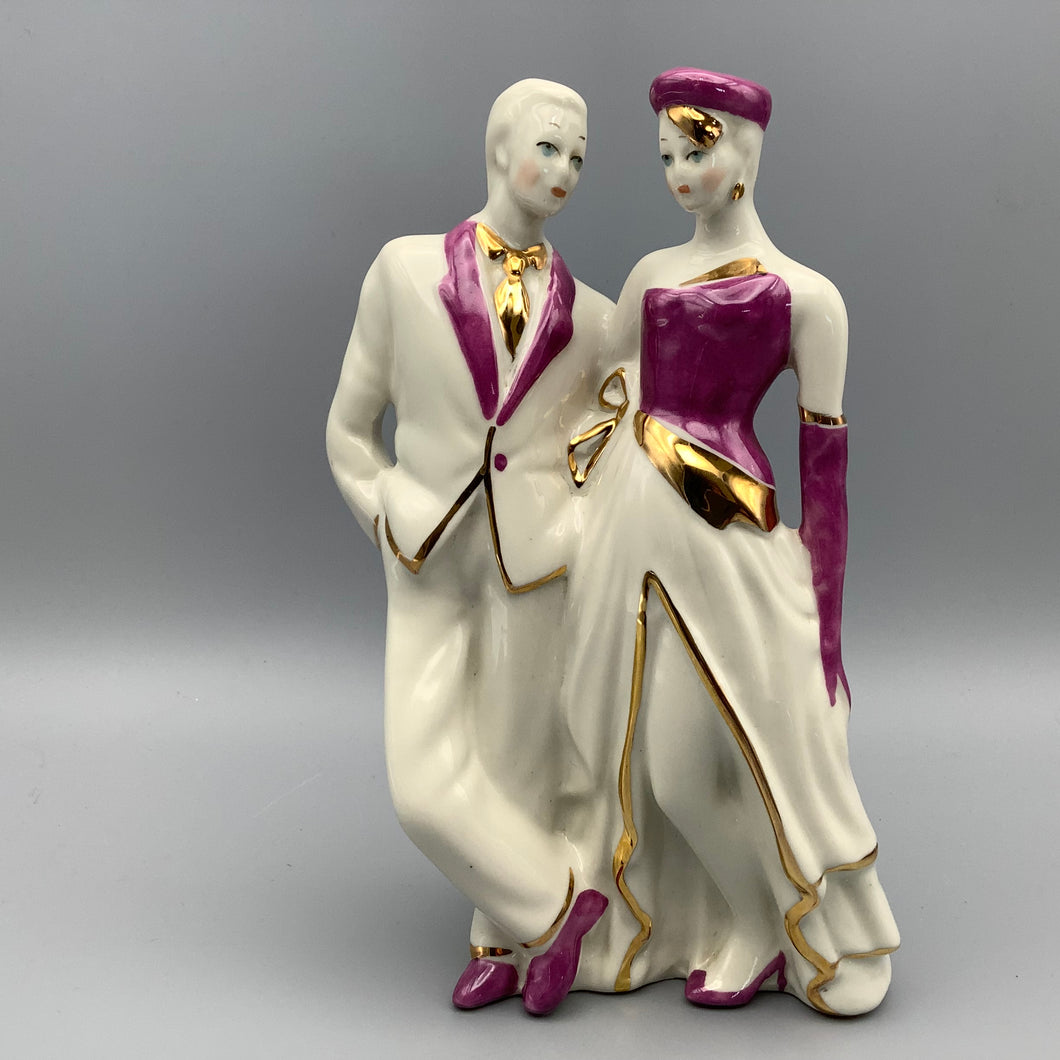 Aurora Creazioni Signed Porcelain 1930s style Figures