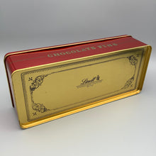 Load image into Gallery viewer, Swiss Lindt Chocolate Hinged Lid Tin Vintage
