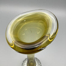 Load image into Gallery viewer, Scandinavian Bo Borgstrom Aseda Amber Glass Bubble Vase 1960s
