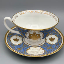 Load image into Gallery viewer, HM Queen Elizabeth Wedgewood William Edwards Hand decorated Jubilee tea set
