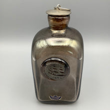 Load image into Gallery viewer, Signed Glasbruk Stockholm Skansen Art Glass bottle with Galleon design
