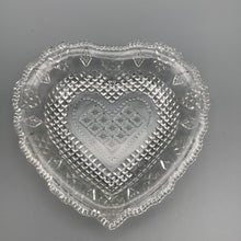 Load image into Gallery viewer, Vintage Pressed Glass Heart Shaped Romantic Dish
