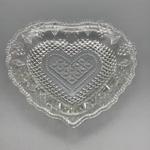 Load image into Gallery viewer, Vintage Pressed Glass Heart Shaped Romantic Dish
